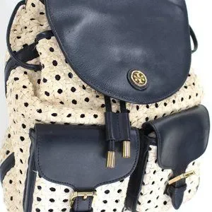 Tory Burch | Bags | Tory Burch Navy Piper Backpack Woven  display picture 1
